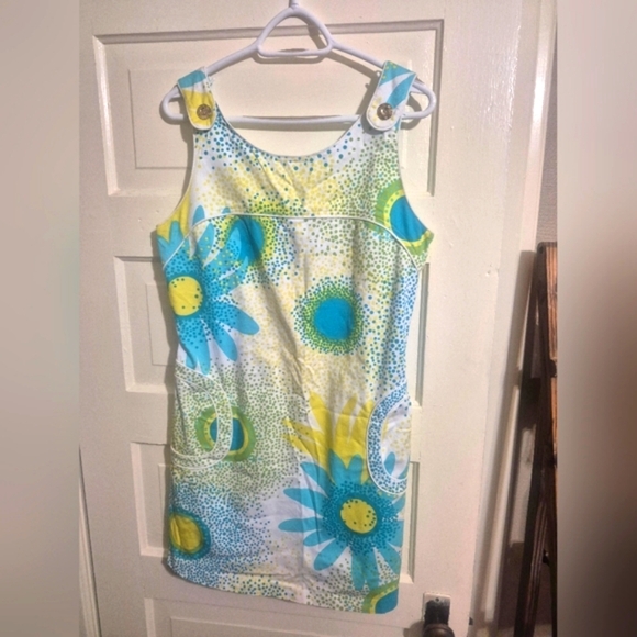 Bianca Nygard Dresses & Skirts - Bianca Nygard Size 10 Floral Sleeveless Dress with Button Accents 97%cotton